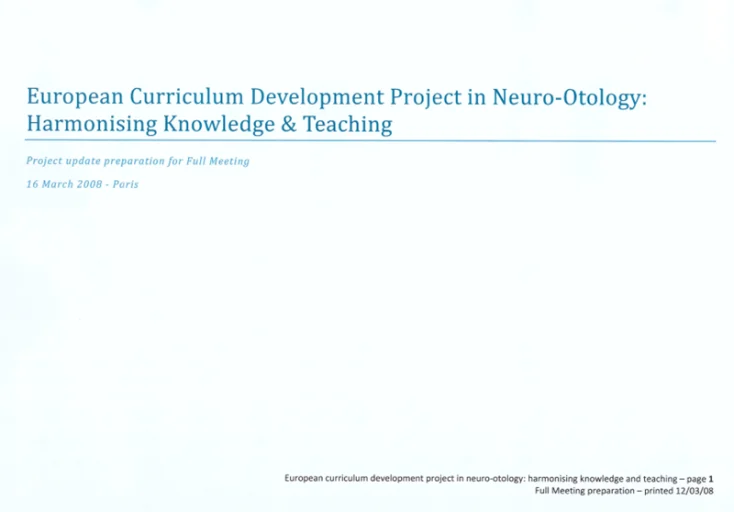 Figure 25. Neuro-Otology European Curriculum Diploma publication
